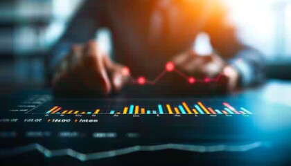 Business analyst creating financial models, Economic projections, strategy planning