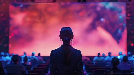 Woman watching a performance