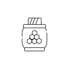 honey jar vector type icon
