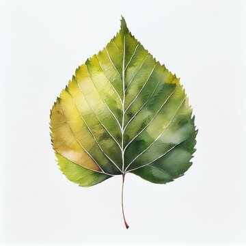 Beautiful colorful fall autumn watercolor leaf