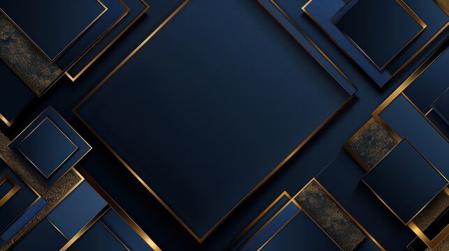 Royal blue and gold plexus on a navy background, sophisticated and regal with ample space for text