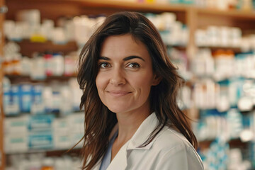 Pharmacist smiling at the camera.