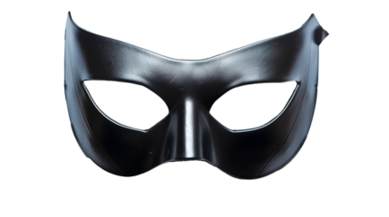 Black Leather Eye Mask Isolated On transparent  Background PNG