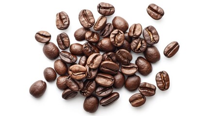 coffee beans isolated on white