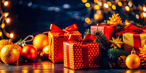 Festive Elegance: A Holiday Gift and Tree Display. 