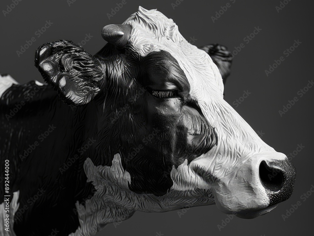 Poster head of a cow