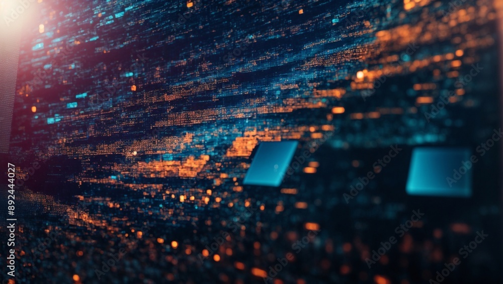 Poster digital data stream: abstract, futuristic, and mesmerizing, this image captures the essence of data 