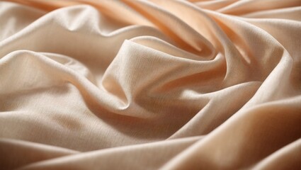 Fototapeta premium Golden Silk Drapery: Luxurious folds of shimmering, golden silk drape elegantly, creating a sensual and sophisticated backdrop. 