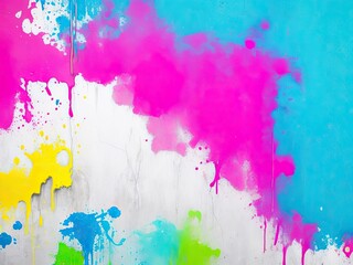 Fototapeta premium Splashes of paint on a concrete wall. background.