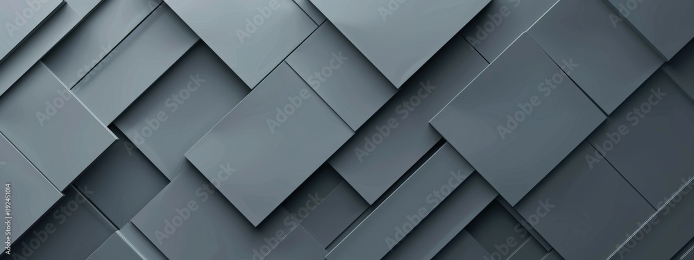 Poster a gray background with squares of different sizes. the squares are arranged in a way that creates a 