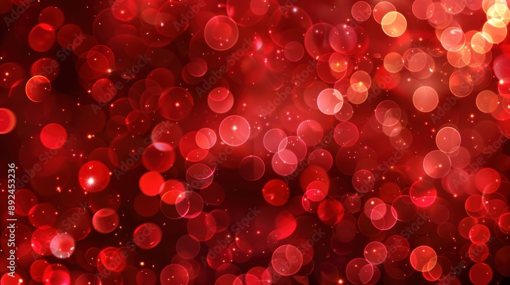 Aufkleber a red background with many red circles