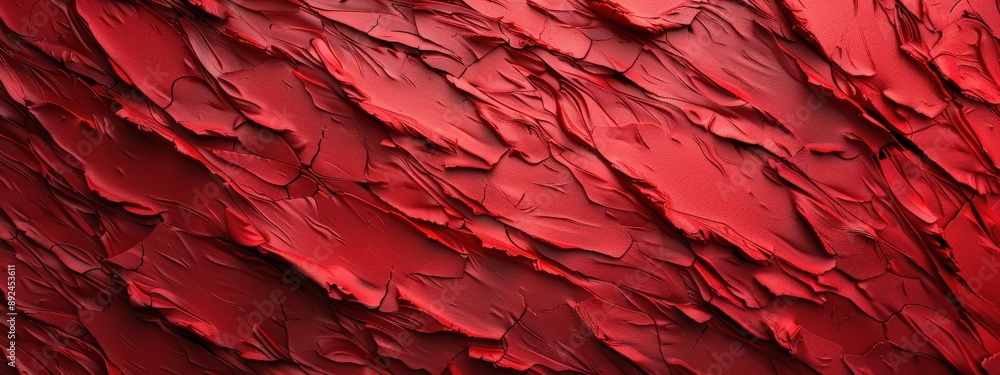 Poster a red background with red lines and splatters