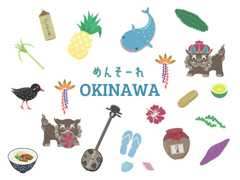沖縄旅行のイメージのイラスト