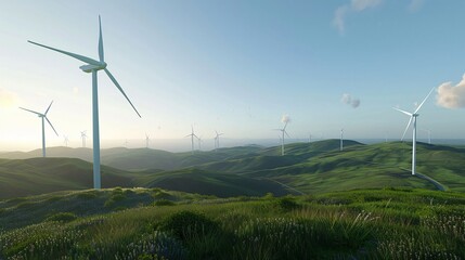 Obraz premium AI predicting optimal locations for new wind farms