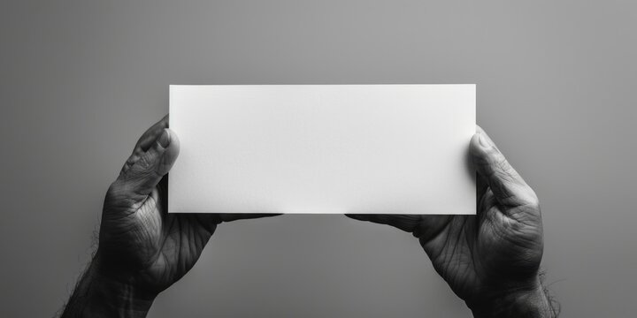 A person holds a piece of paper with important information