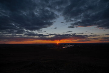 Sunset in Inner Mongolian
