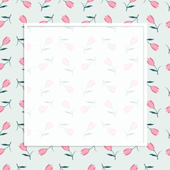 Square frame with Floral pattern for your wedding design, floral greeting cards, posters.