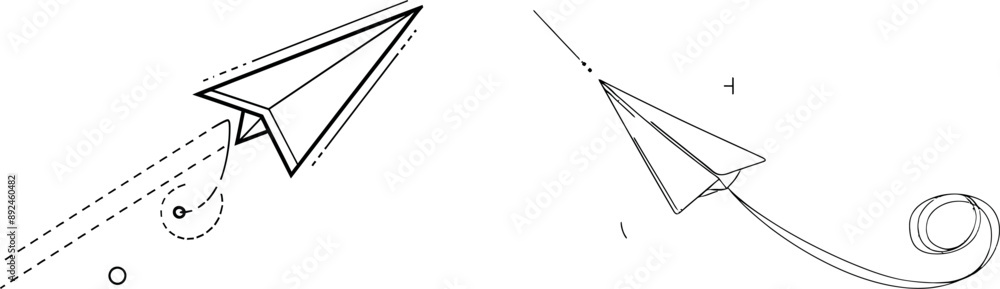 Poster A continuous drawing of a cursor arrow. An icon of a cursor arrow in a single line.