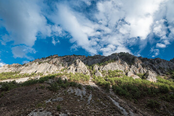 mountain landscape with sky and clouds