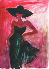 abstract woman portrait. watercolor painting. illustration © Anna Ismagilova