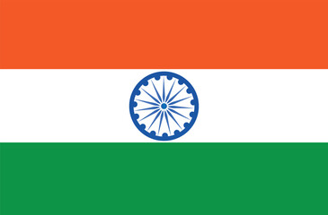 Indian Flag with Official Colors and Accurate Proportions &ndash; National Tricolor of India