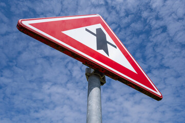 Dutch road sign: crossroads with priority