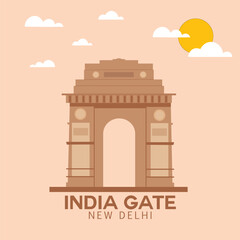 A Vector illustration of Indian gate