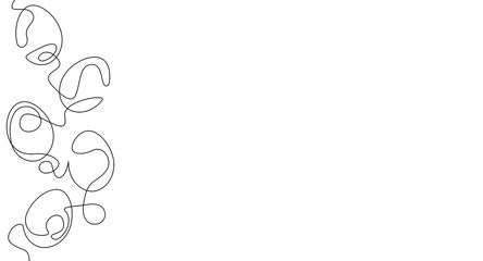 Chicken Eggs. Vertical pattern in continuous line drawing style isolated on white background. Vector illustration.