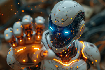Fototapeta premium Innovative AI and IoT technologies transforming industries, enhancing connectivity, and revolutionizing everyday life