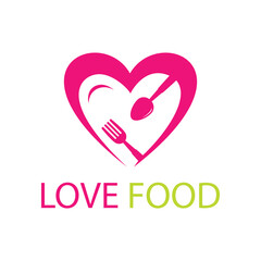 love food logo design vector illustration