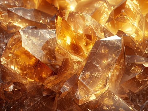 Sparkling Zircon Crystals: High-Resolution Tetragonal Shapes with Stunning Clarity and Internal Inclusions Detail