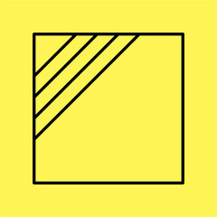 dry cleaning icon, line vector isolated on yellow background. trendy and modern design