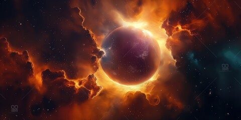 Colorful space galaxy cloud nebula. Stary night cosmos. Universe science astronomy. Supernova background wallpaper created by ai