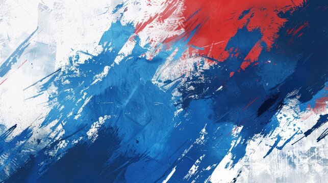 Abstract blue, white and red background with grunge brush strokes. textures for poster and web banner design, perfect for extreme, sportswear, racing, football, motocross	