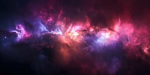 Colorful space galaxy cloud nebula. Stary night cosmos. Universe science astronomy. Supernova background wallpaper created by ai