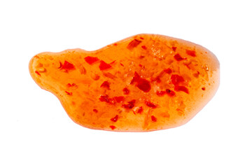 thai sweet chilli sauce for chicken on white background