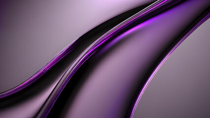Obraz premium captivating texture: abstract background with smooth undulating lines, shimmering purple and violet hues, evoking liquid metal and futuristic glossy surface