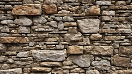 Fototapeta premium Rustic Stone Wall with Rough Texture and Natural Patterns