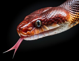 Fototapeta premium Close-Up: Realistic Snake Tongue with Detailed Texture