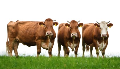 Fototapeta premium Cows on a white background