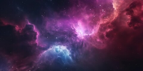 Obraz premium Colorful space galaxy cloud nebula. Stary night cosmos. Universe science astronomy. Supernova background wallpaper created by ai