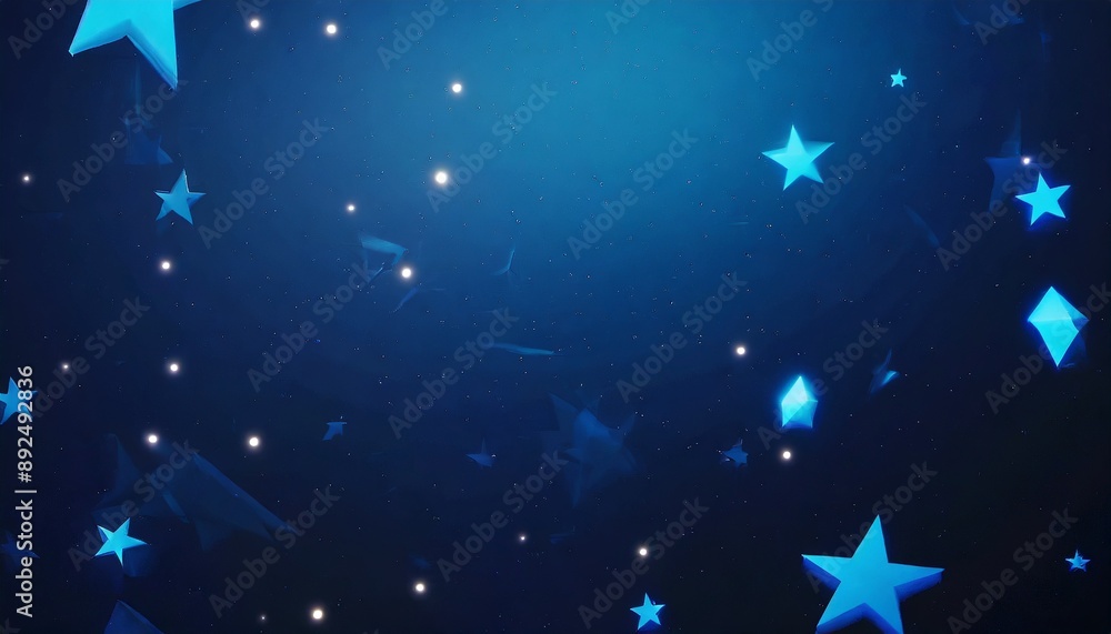 Poster blue star background