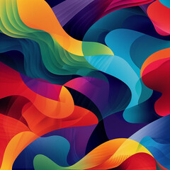 Obraz premium Modern art illustration, abstract geometric shapes