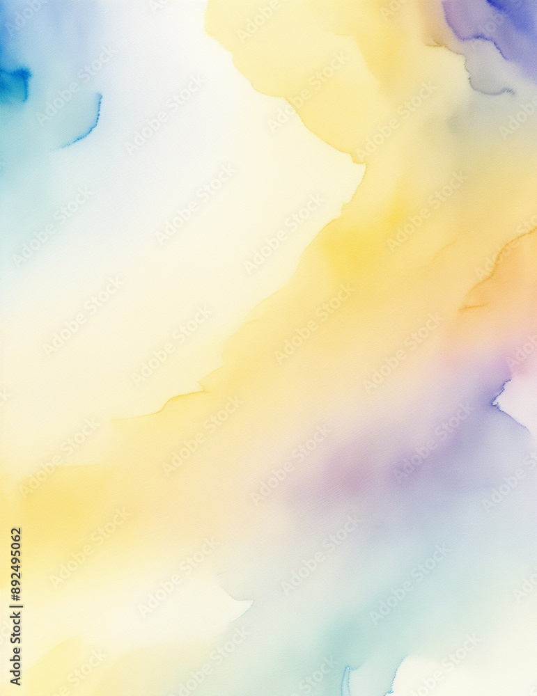 Wall mural background - abstract yellow and white splashes background - generative ai