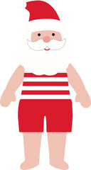 Beach Christmas Santa vector.
Beach summer Santa Claus svg.