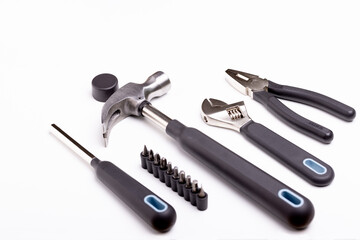 Set of household tools. This tool set is ideal for DIY enthusiasts offering a range of sizes for versatil applications at home or office.