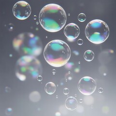 Bubbles in a gray background