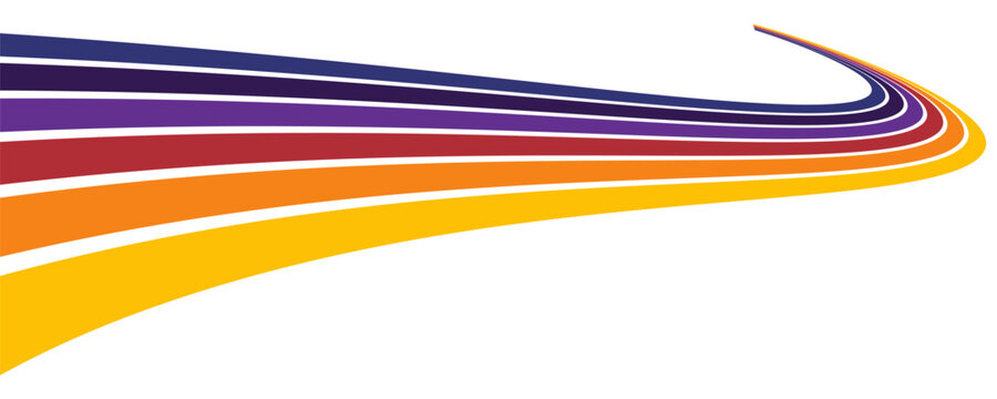 Abstract colorful 70s background vector. Vintage retro wallpaper with rainbow stripes and wavy lines. A 1970 color illustration suitable for posters, banners, decorative items and wall art.