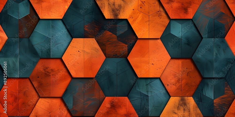 Aufkleber abstract background with hexagon pattern in various colors
