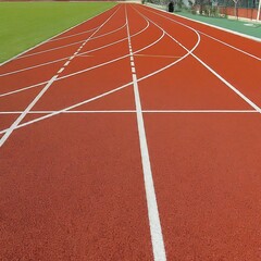 Fototapeta premium Running track in a stadium
